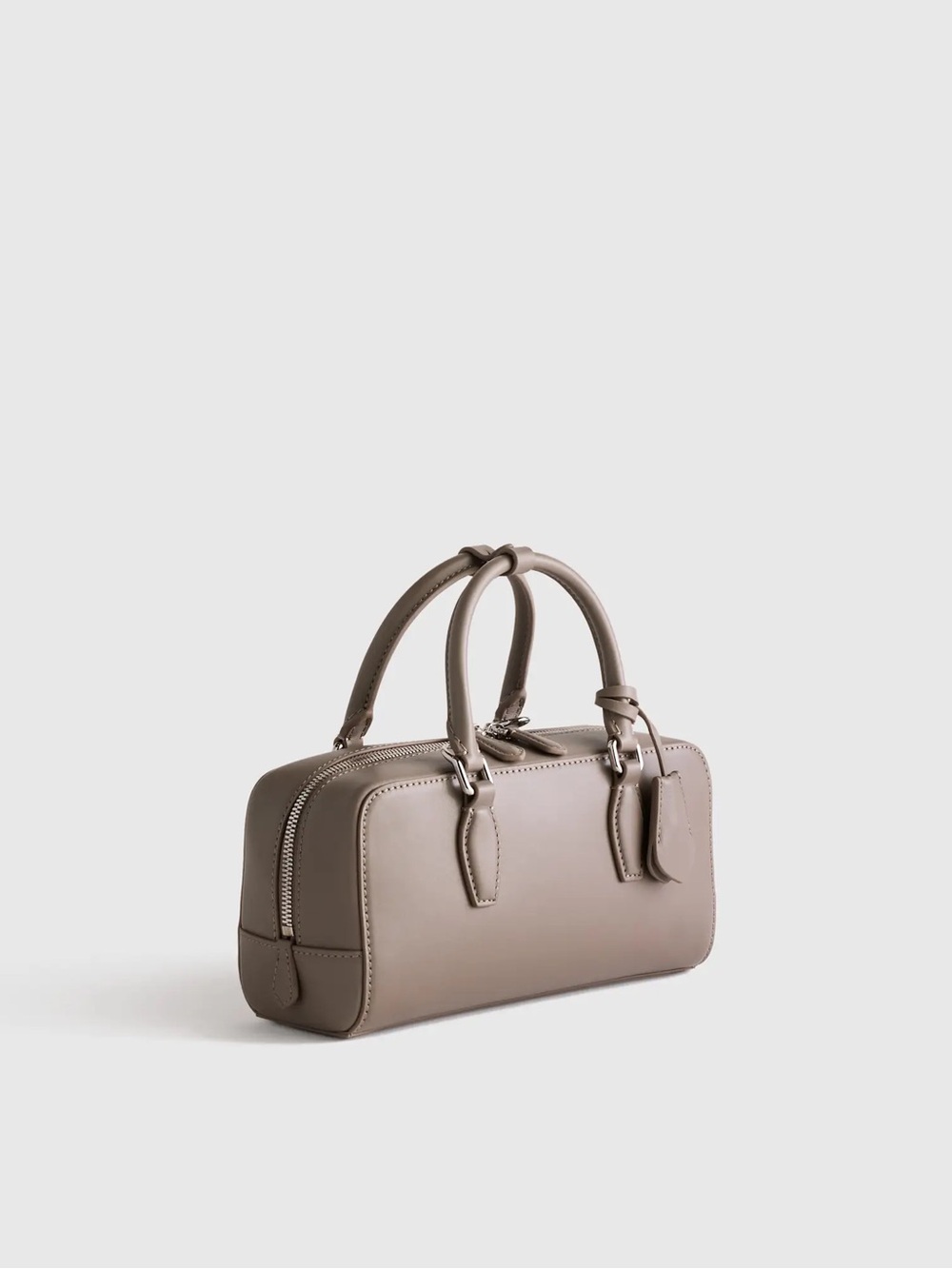 NWOT Quince Italian Leather Mini Bowler Crossbody Satchel #2128 - Picture 3 of 9